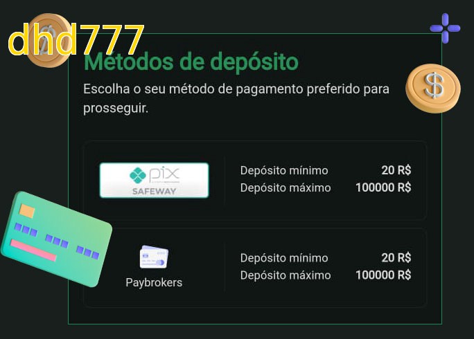 O cassino dhd777bet oferece uma grande variedade de métodos de pagamento